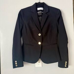 Calvin Klein Classic Black Blazer with Gold Buttons